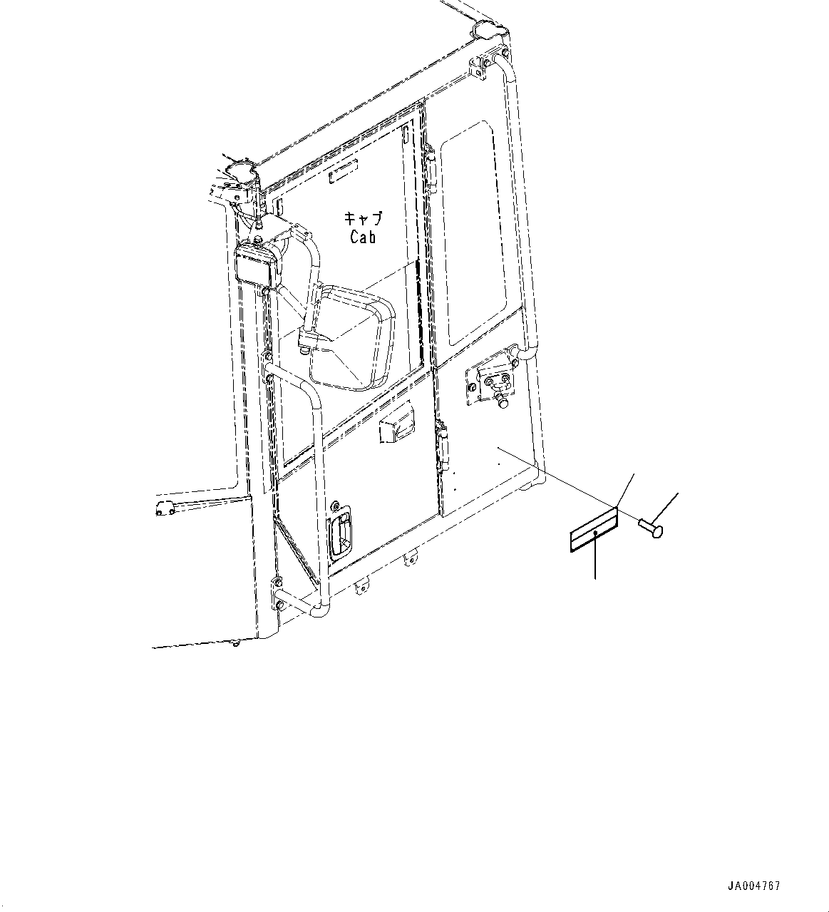 Wheel Loaders Komatsu / WA320-7 S/N 80001-UP(0000706H) / Rops Plate(U003001 : U0605-003001)