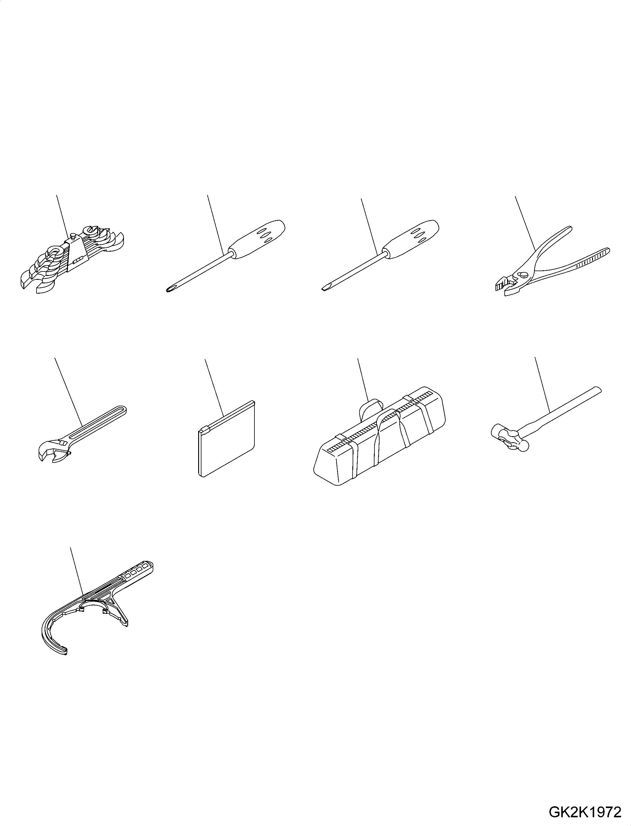 Wheel Loaders Komatsu / WA320-7 S/N 80001-UP(0000706H) / General Tool Set, Kohag(V001001 : V0300-001001)
