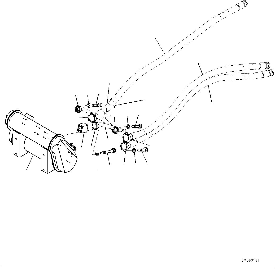 Komatsu parts book diagram for HD1500-7 S/N 80138-UP (-40 deg C) Chassis only: COOLING SYSTEM, OIL COOLER (#80138-)