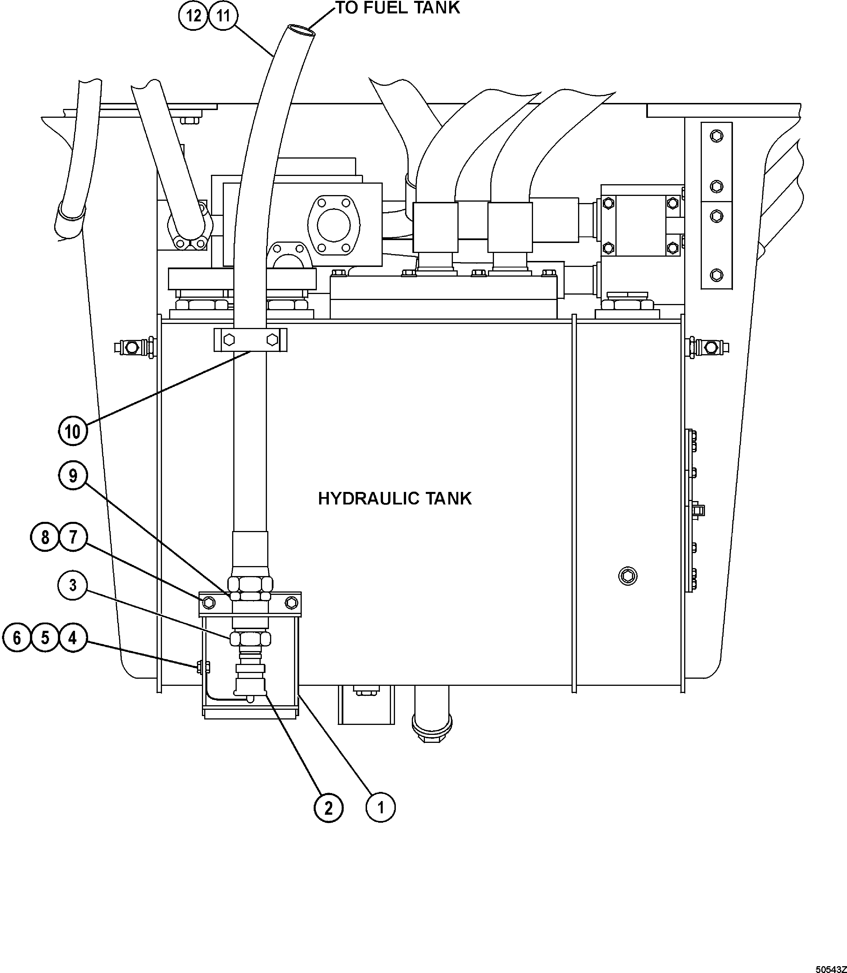 Komatsu parts book diagram for HD1500-7 S/N 80138-UP (-40 deg C) Chassis only: FUEL QUICK CHARGE SYSTEM (#80138-)