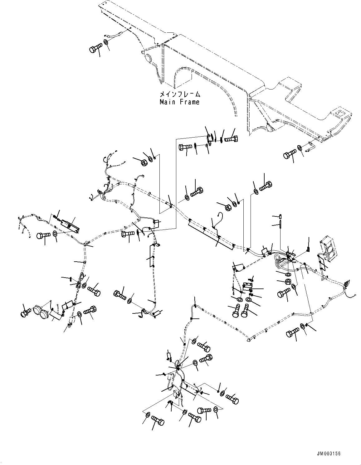 Komatsu parts book diagram for HD1500-7 S/N 80138-UP (-40 deg C) Chassis only: PLATFORM ELECTRICAL PARTS, MOUNTING (#80138-)