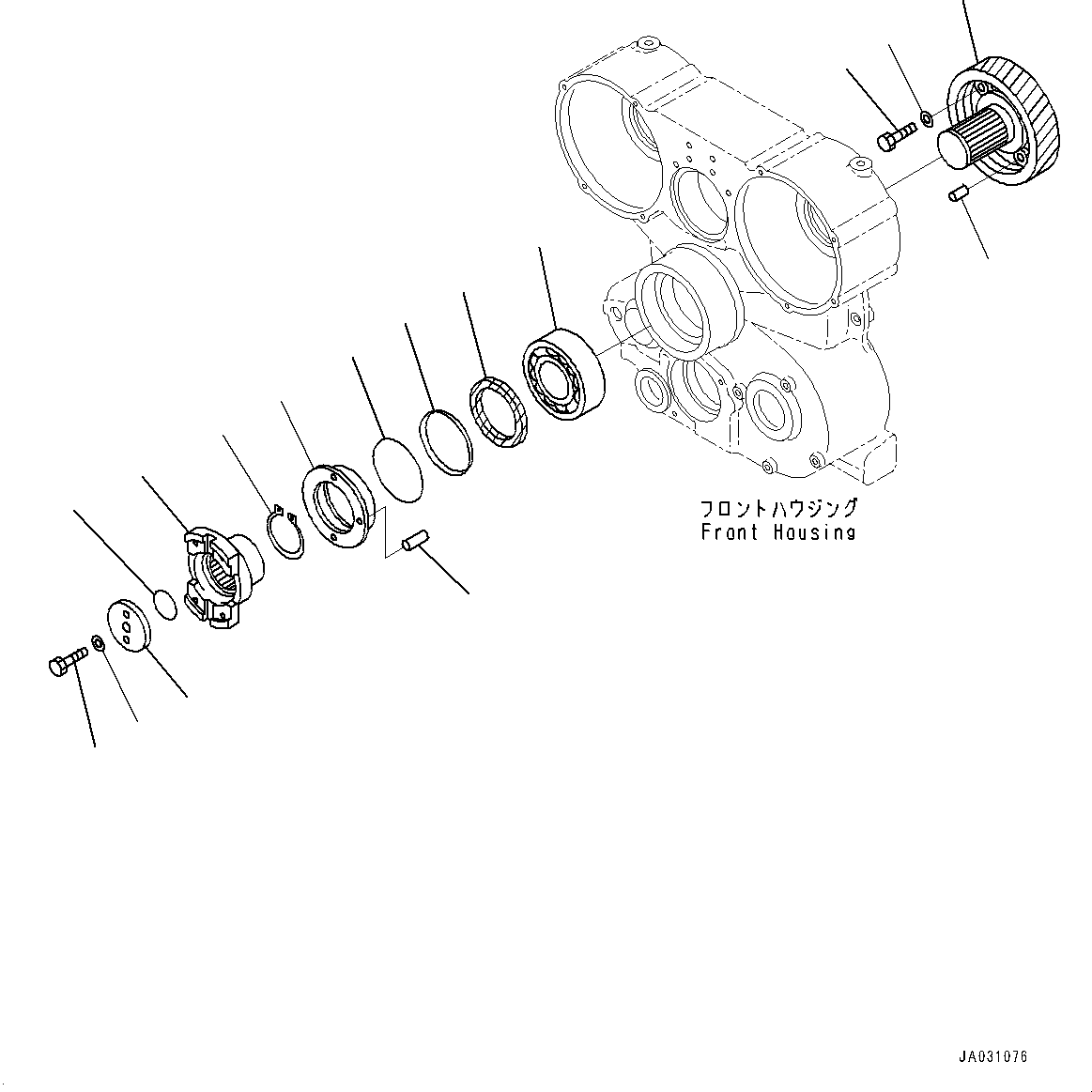 Komatsu parts book diagram for HD1500-7 S/N 80138-UP (-40 deg C) Chassis only: TORQUE CONVERTER AND TRANSMISSION, DRIVE CASE (#80138-)