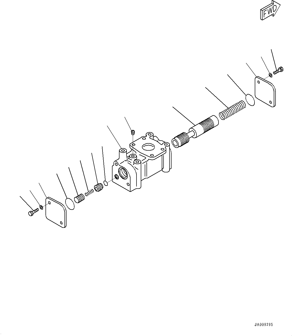 Komatsu parts book diagram for HD1500-7 S/N 80138-UP (-40 deg C) Chassis only: TORQUE CONVERTER AND TRANSMISSION, TORQUE CONVERTER REGULATOR VALVE MOUNTING (#80138-)