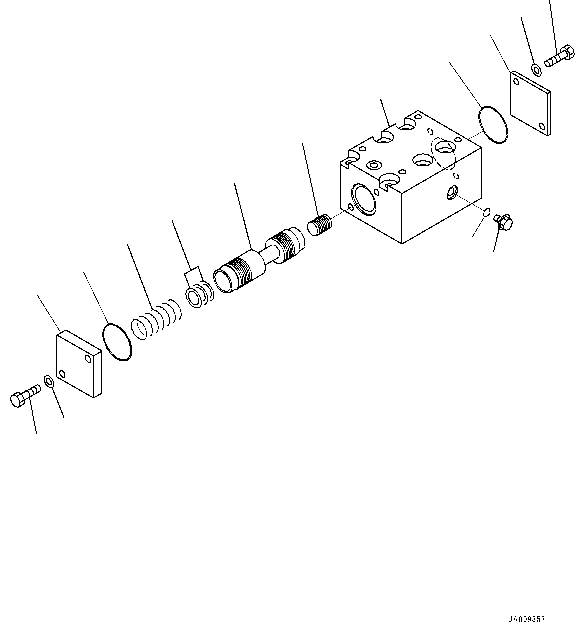 Komatsu parts book diagram for HD1500-7 S/N 80138-UP (-40 deg C) Chassis only: TORQUE CONVERTER AND TRANSMISSION, RELIEF VALVE MOUNTING (2/2) (#80138-)