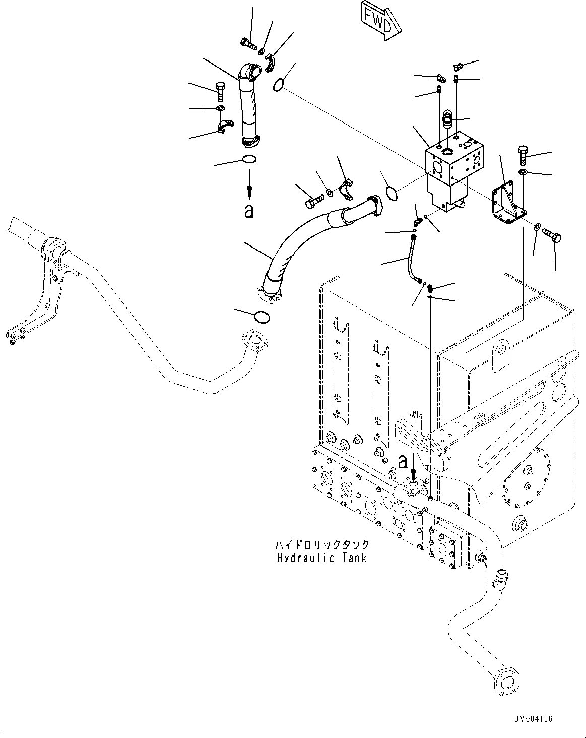Komatsu parts book diagram for HD1500-7 S/N 80138-UP (-40 deg C) Chassis only: HYDRAULIC TANK GROUP, BRAKE COOLING PIPING (2/3) (#80138-)