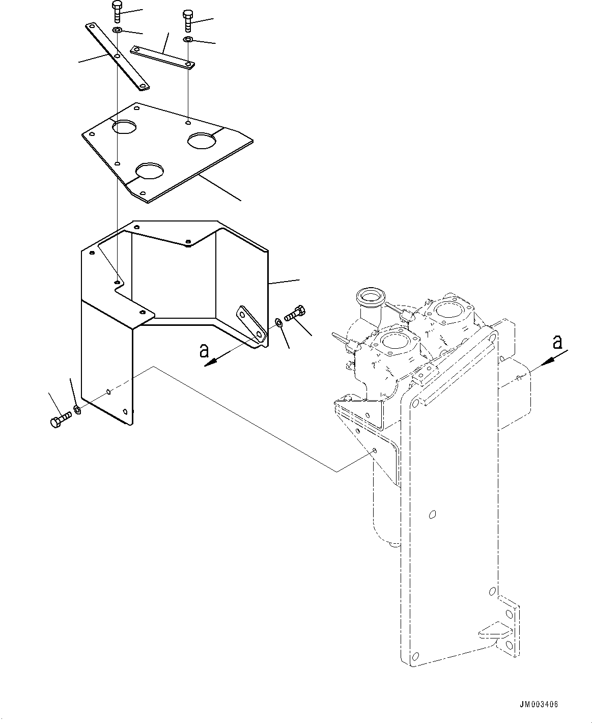 Komatsu parts book diagram for HD1500-7 S/N 80138-UP (-40 deg C) Chassis only: TRANSMISSION PIPING, (1/2) (#80138-)