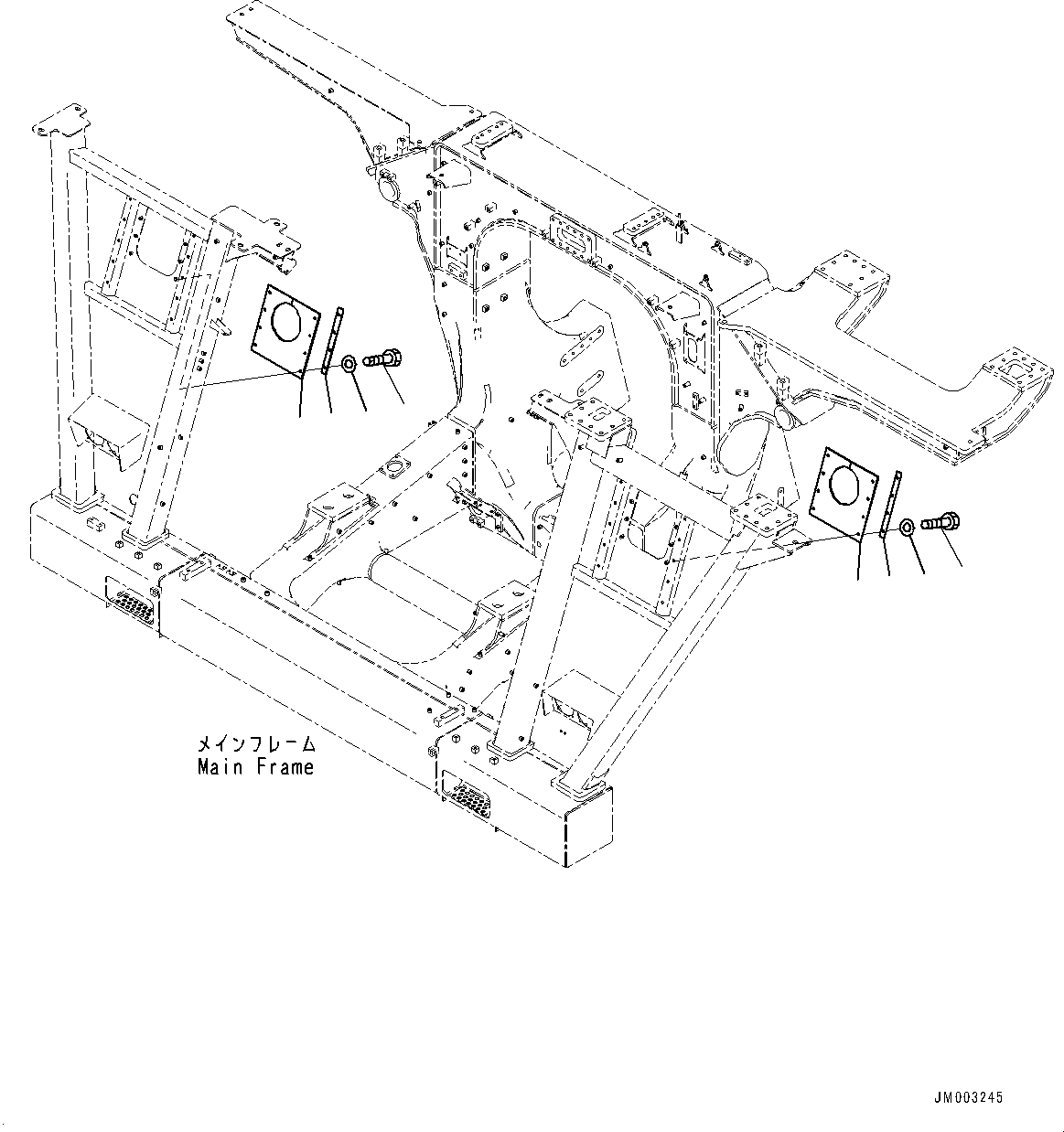 Komatsu parts book diagram for HD1500-7 S/N 80138-UP (-40 deg C) Chassis only: AIR INTAKE BRACKET (#80138-)