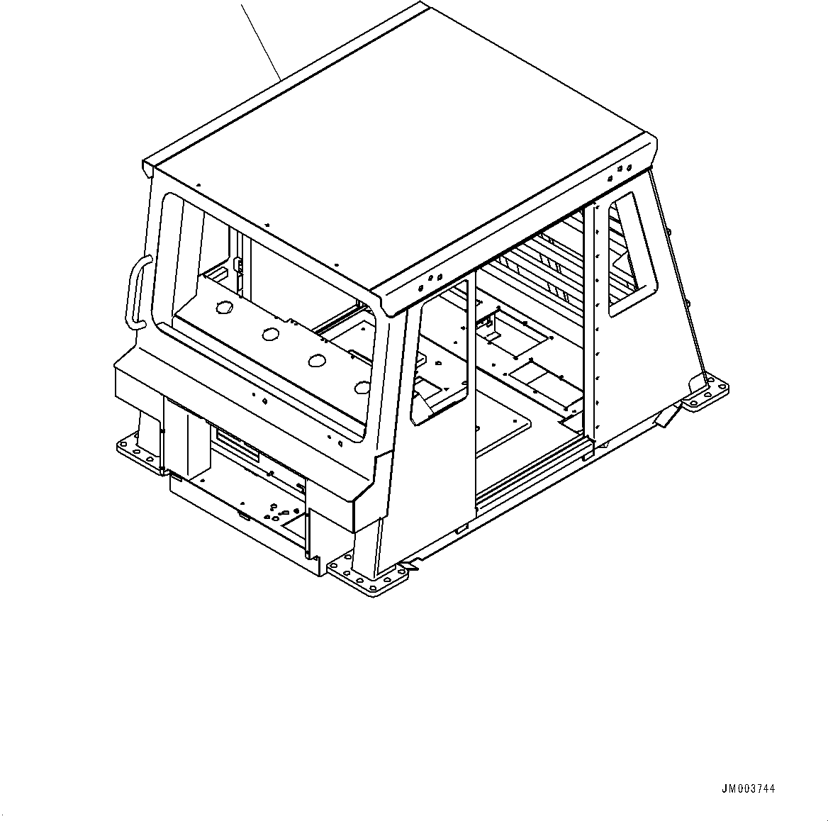 Komatsu parts book diagram for HD1500-7 S/N 80138-UP (-40 deg C) Chassis only: CAB, BODY (#80138-)