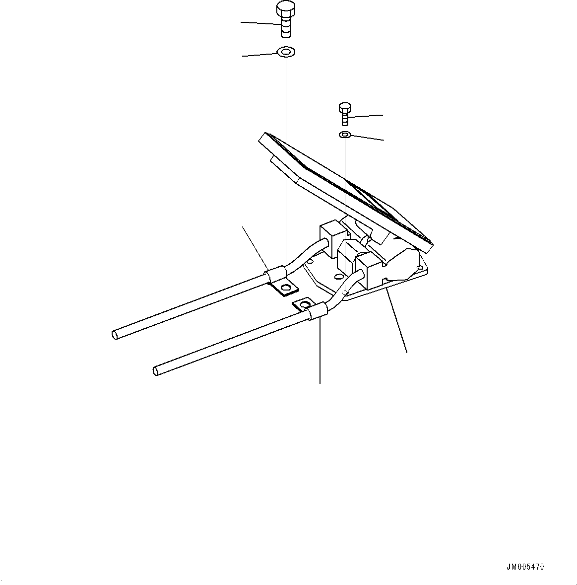 Komatsu parts book diagram for HD1500-7 S/N 80138-UP (-40 deg C) Chassis only: CAB, ACCELERATOR PEDAL (#80138-)
