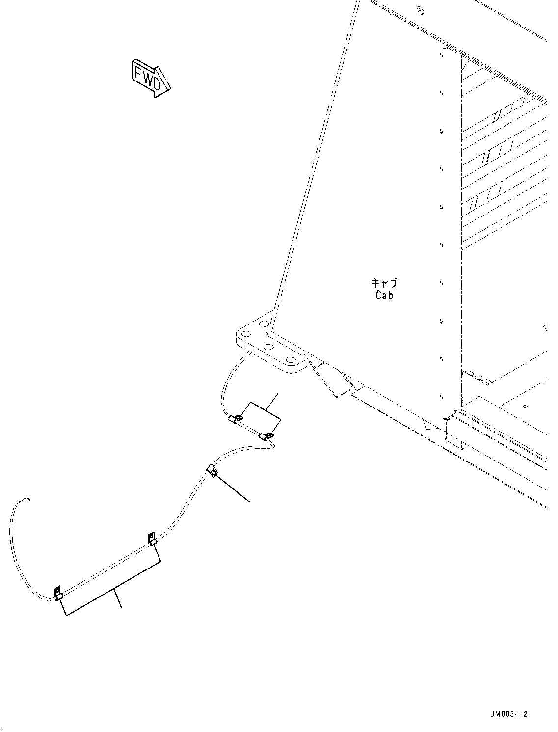 Komatsu parts book diagram for HD1500-7 S/N 80138-UP (-40 deg C) Chassis only: WINDOW WASHER RELATED PARTS (#80138-)