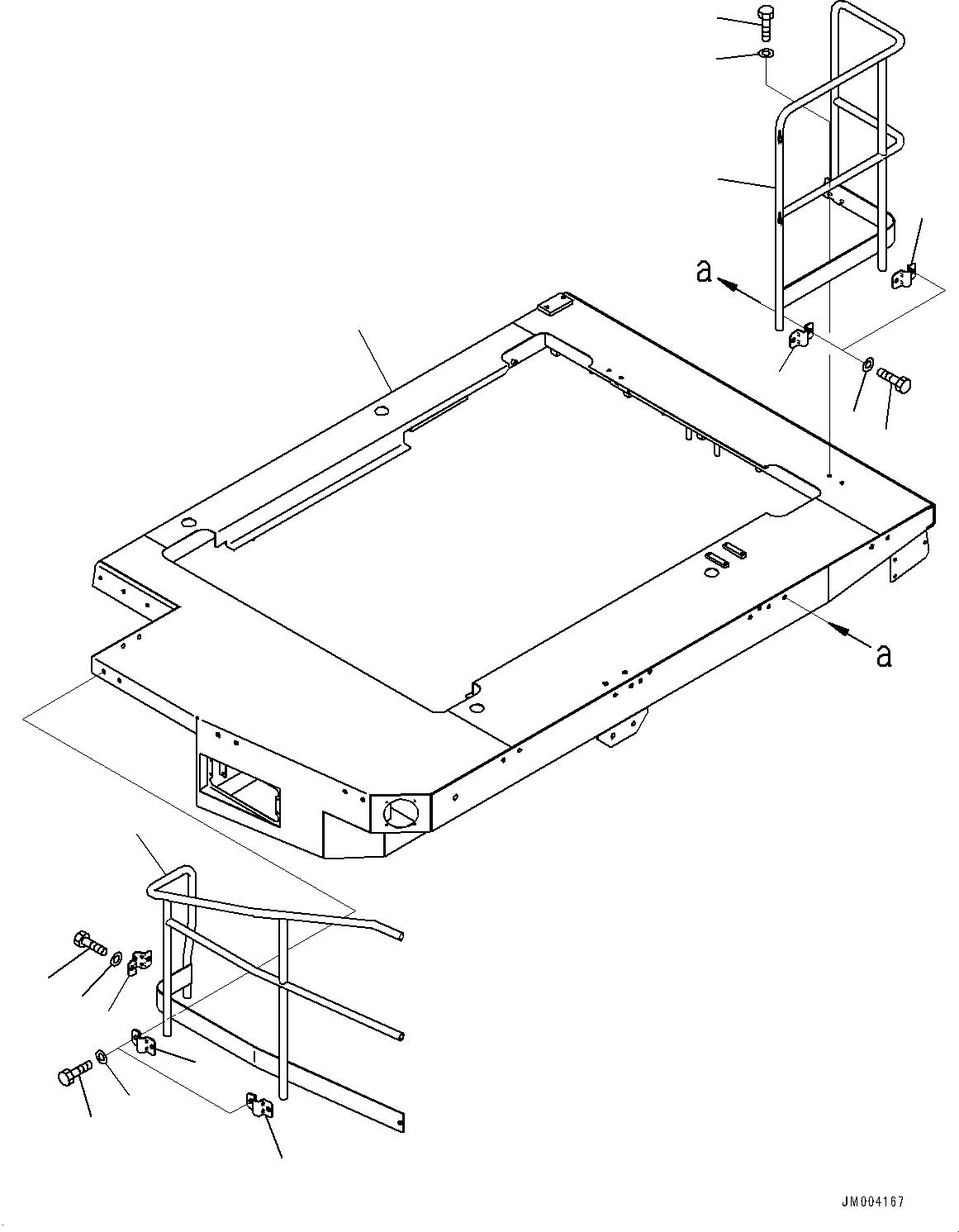 Komatsu parts book diagram for HD1500-7 S/N 80138-UP (-40 deg C) Chassis only: PLATFORM L.H. (#80138-)