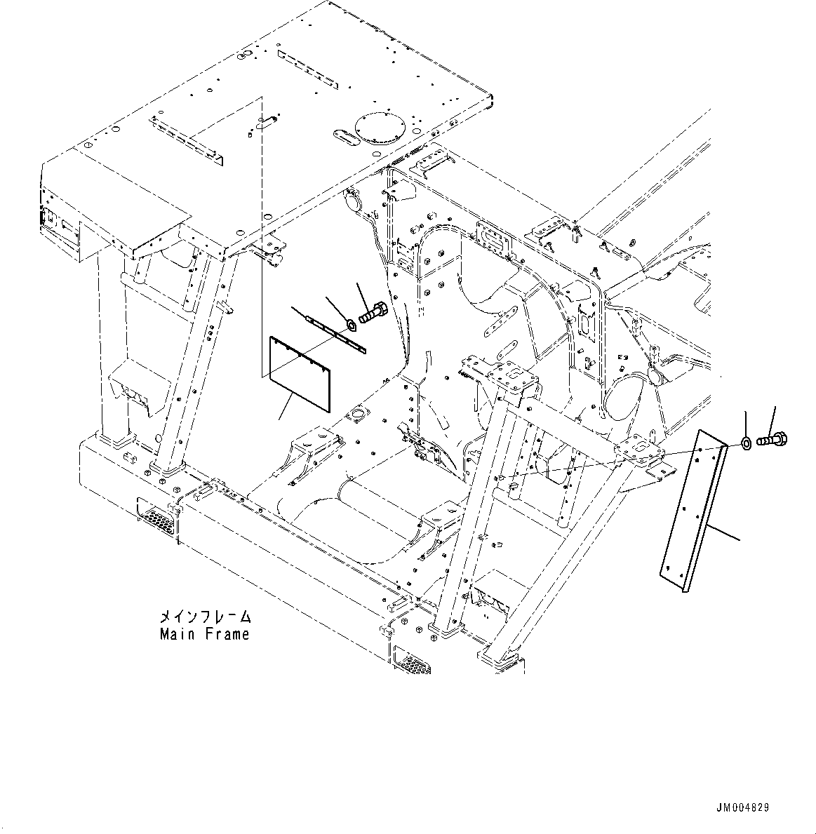 Komatsu parts book diagram for HD1500-7 S/N 80138-UP (-40 deg C) Chassis only: MUDGUARD, FRONT (#80138-)