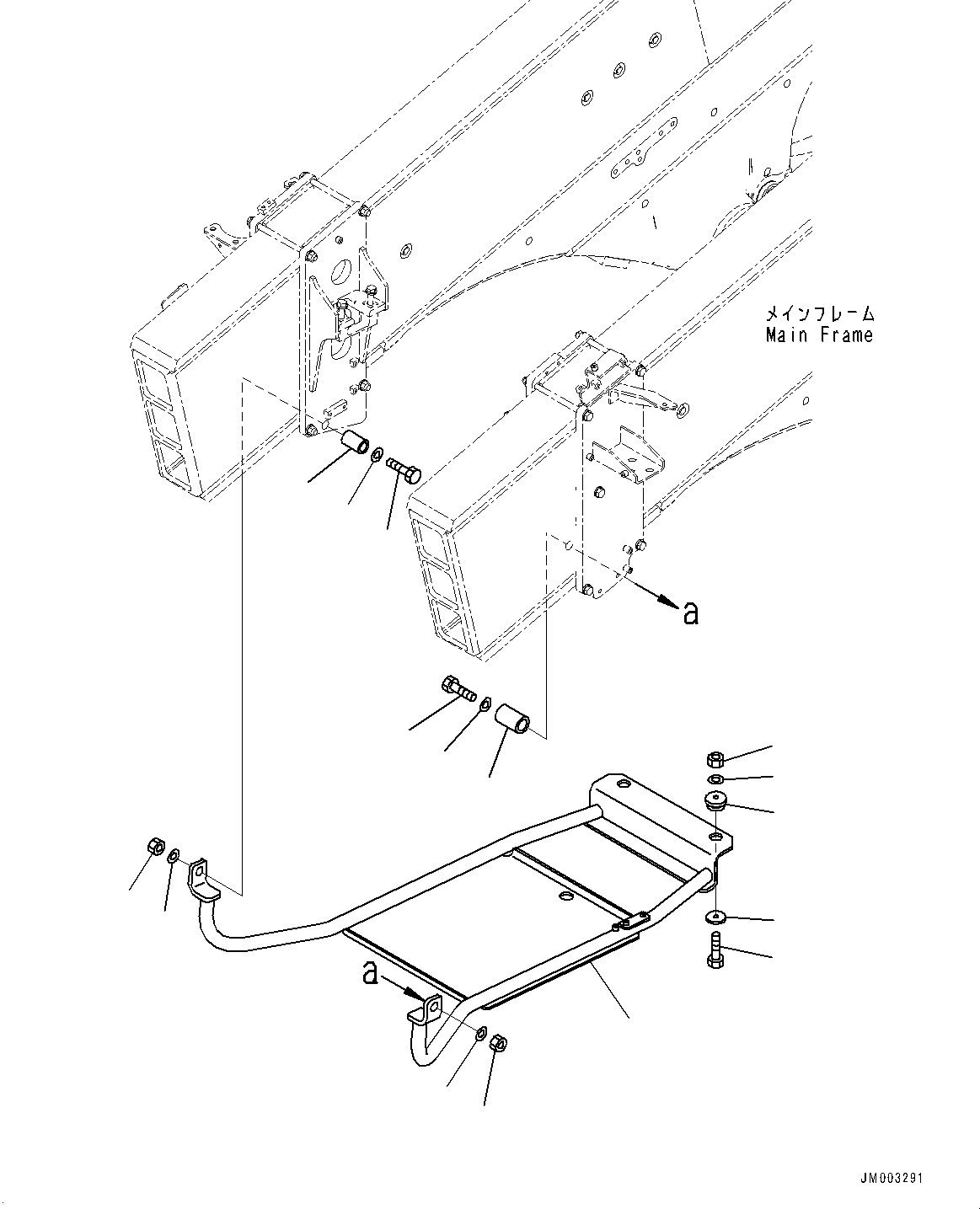 Komatsu parts book diagram for HD1500-7 S/N 80138-UP (-40 deg C) Chassis only: TRANSMISSION UNDER GUARD (#80138-)