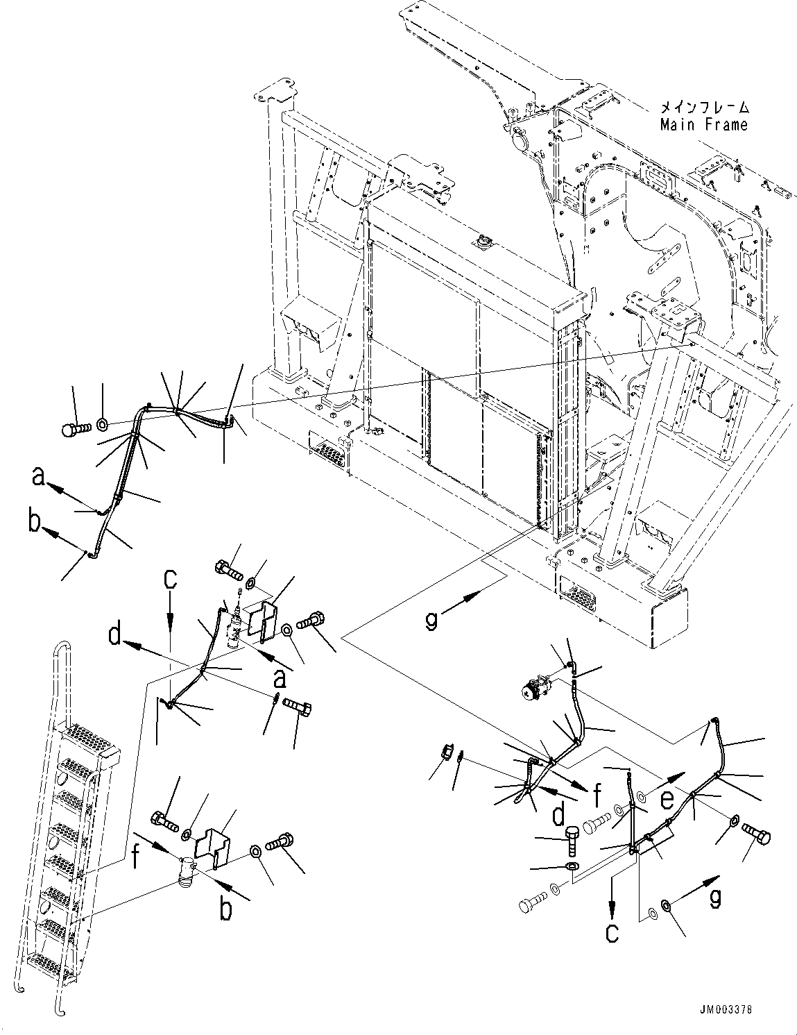 Komatsu parts book diagram for HD1500-7 S/N 80138-UP (-40 deg C) Chassis only: AIR CONDITIONER RELATED PARTS (#80138-)