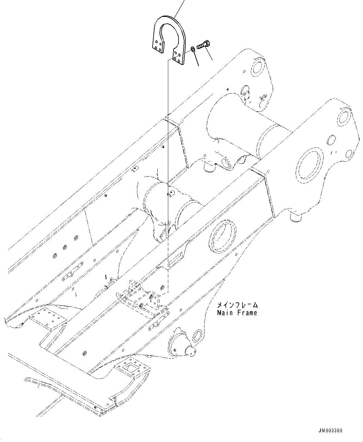 Komatsu parts book diagram for HD1500-7 S/N 80138-UP (-40 deg C) Chassis only: REAR DRIVE SHAFT GUARD (#80138-)
