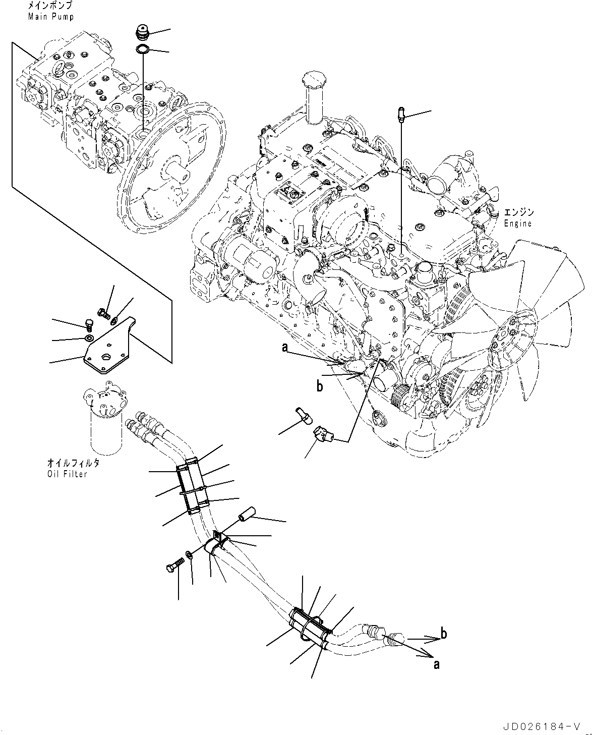 Excavators Komatsu / PC220LC-8M0 S/N 100001-UP(0000709C) / Damper, Oil Filter Related Parts (#100001-)(B001002 : B0000-002002)