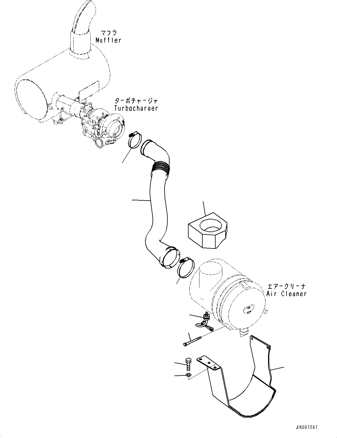 Excavators Komatsu / PC220LC-8M0 S/N 100001-UP(0000709C) / Air Intake Connector (#100001-)(B003001 : B0200-006002)