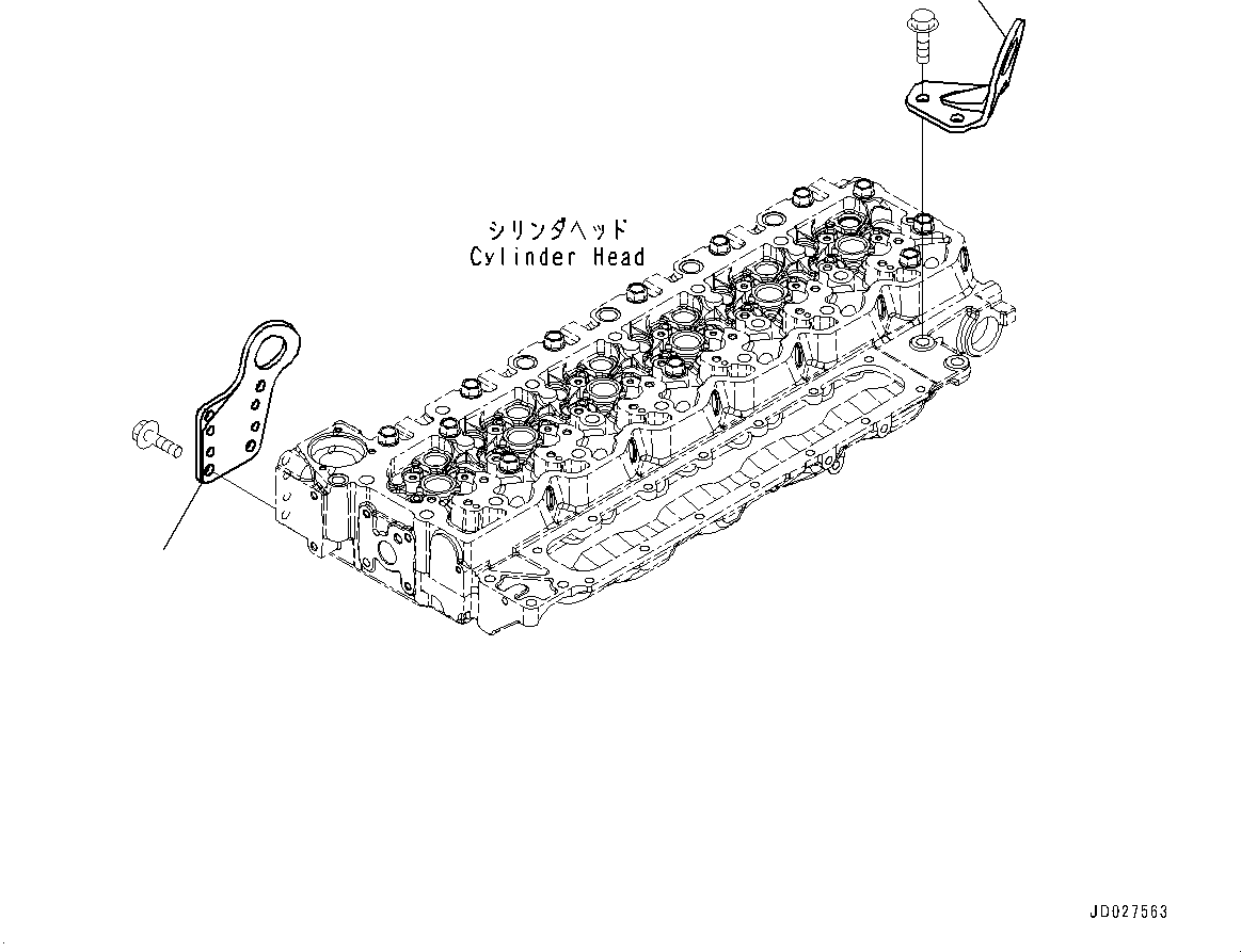Komatsu parts book diagram for SAA6D107E-1Q S/N 26598590-UP (For PC220-8M0/PC220LC-8M0): LIFTING BRACKET (#26598590-)