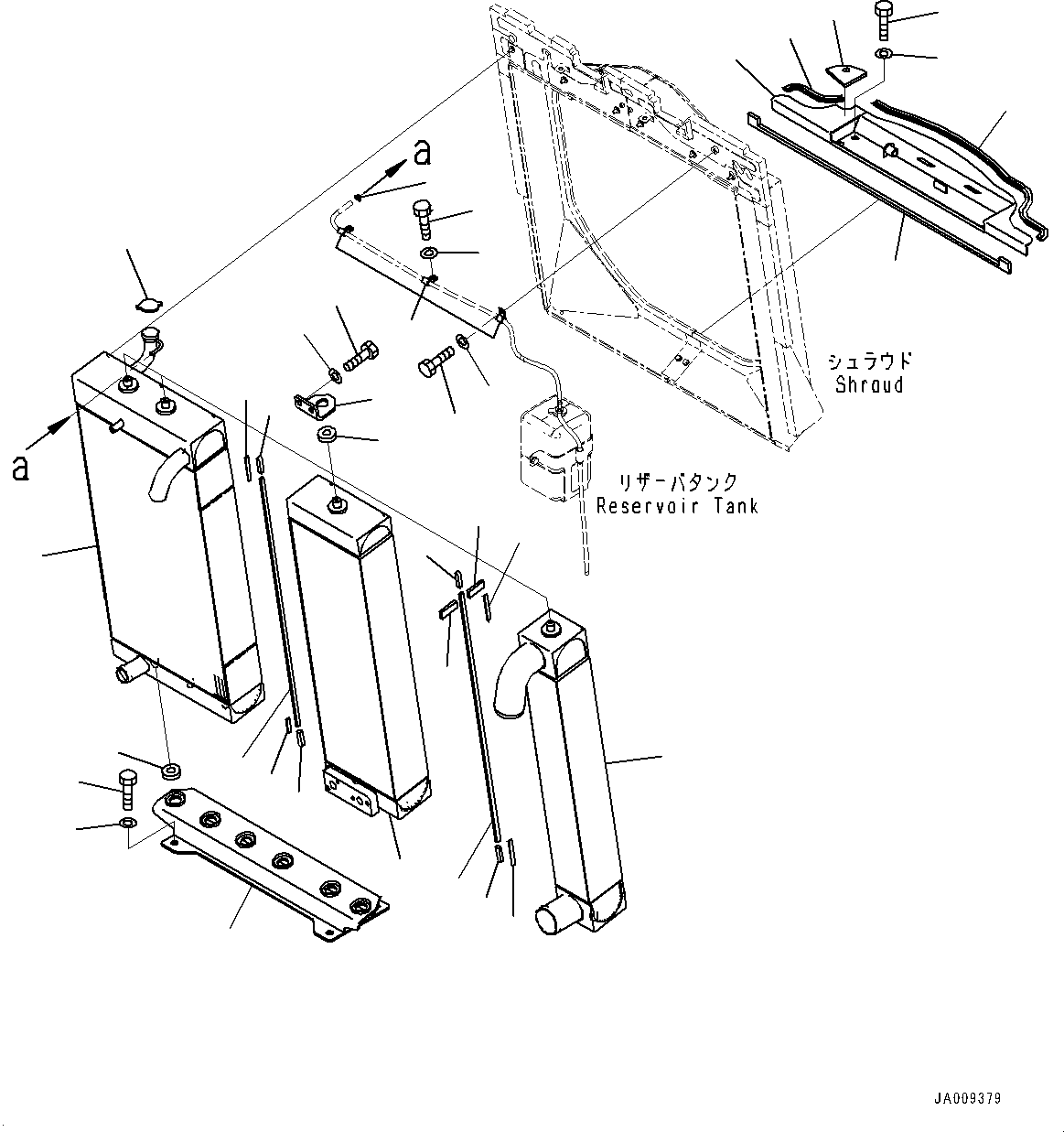 Bulldozers Komatsu / D61PXI-23 S/N 30001-UP(0000712C) / Cooling System, Radiator Core, Aftercooler and Oil Cooler (#30001-)(C001001 : C0100-001001)