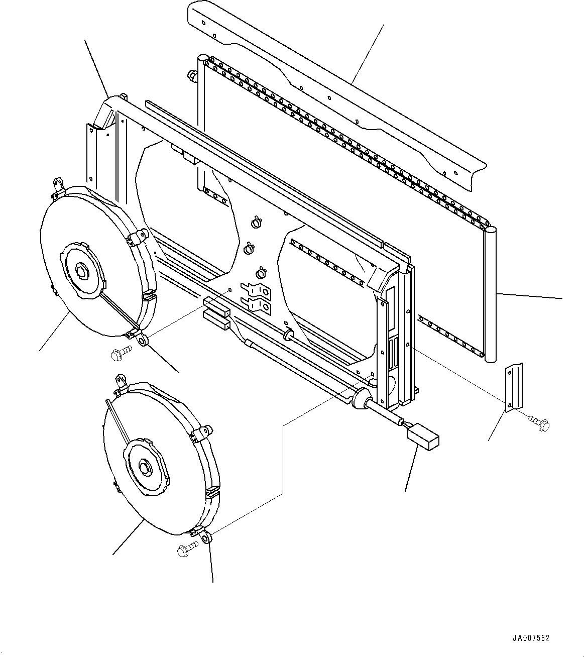Bulldozers Komatsu / D61PXI-23 S/N 30001-UP(0000712C) / Cab, Air Conditioner Condenser Unit (#30001-)(K016026 : K0210-007026)