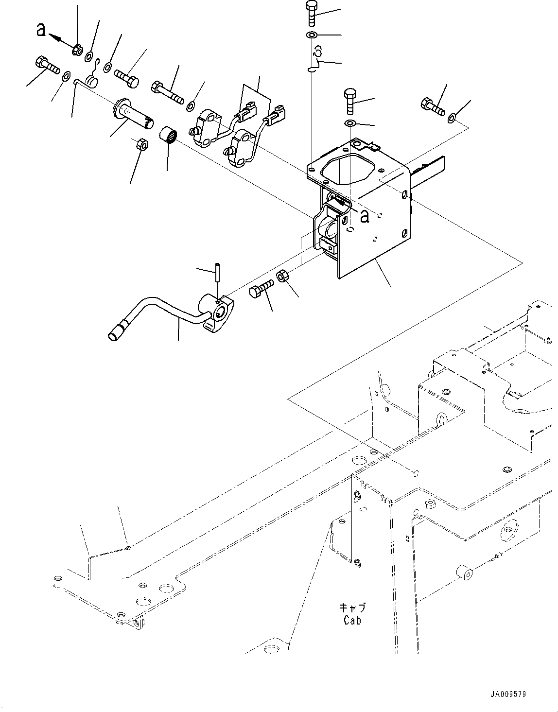 Bulldozers Komatsu / D61PXI-23 S/N 30001-UP(0000712C) / Cab, Parking Brake Lever (#30001-)(K016035 : K0210-007035)