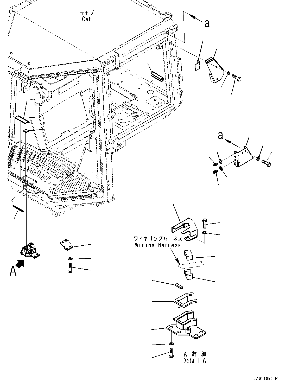 Bulldozers Komatsu / D61PXI-23 S/N 30001-UP(0000712C) / Cab Electrical Unit, Cover and Sheet (#30001-31244)(K020003 : K0230-002003)