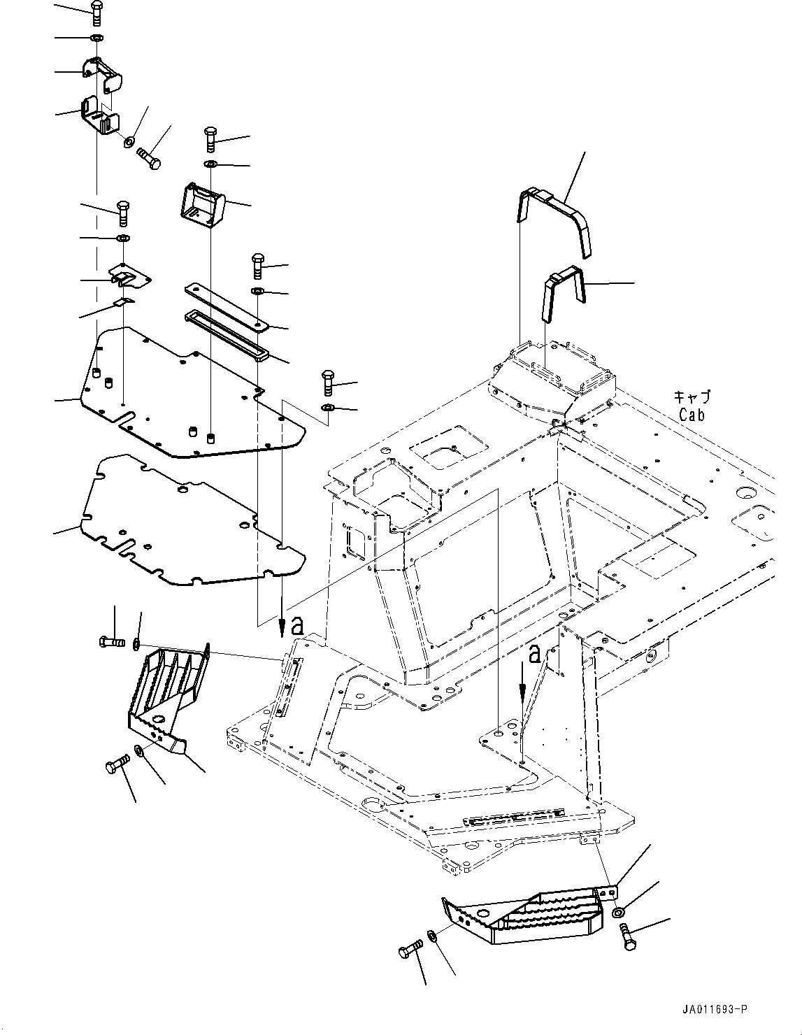 Bulldozers Komatsu / D61PXI-23 S/N 30001-UP(0000712C) / Cab Electrical Unit, Bracket and Cover (#31245-31988)(K019007 : K0230-006007)