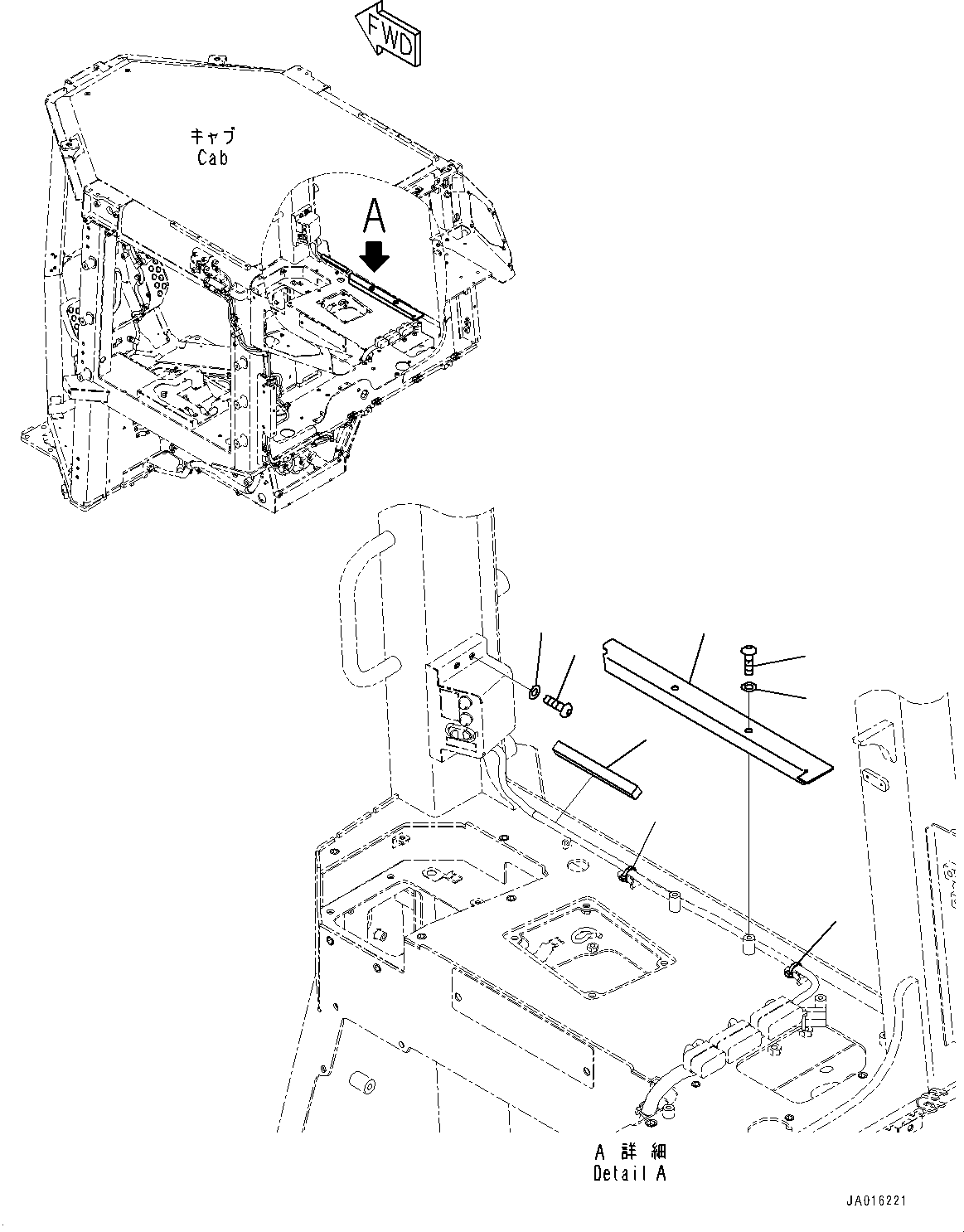 Bulldozers Komatsu / D61PXI-23 S/N 30001-UP(0000712C) / Cab Electrical Unit, Cover (2/2) (#31245-)(K024013 : K0230-008010)