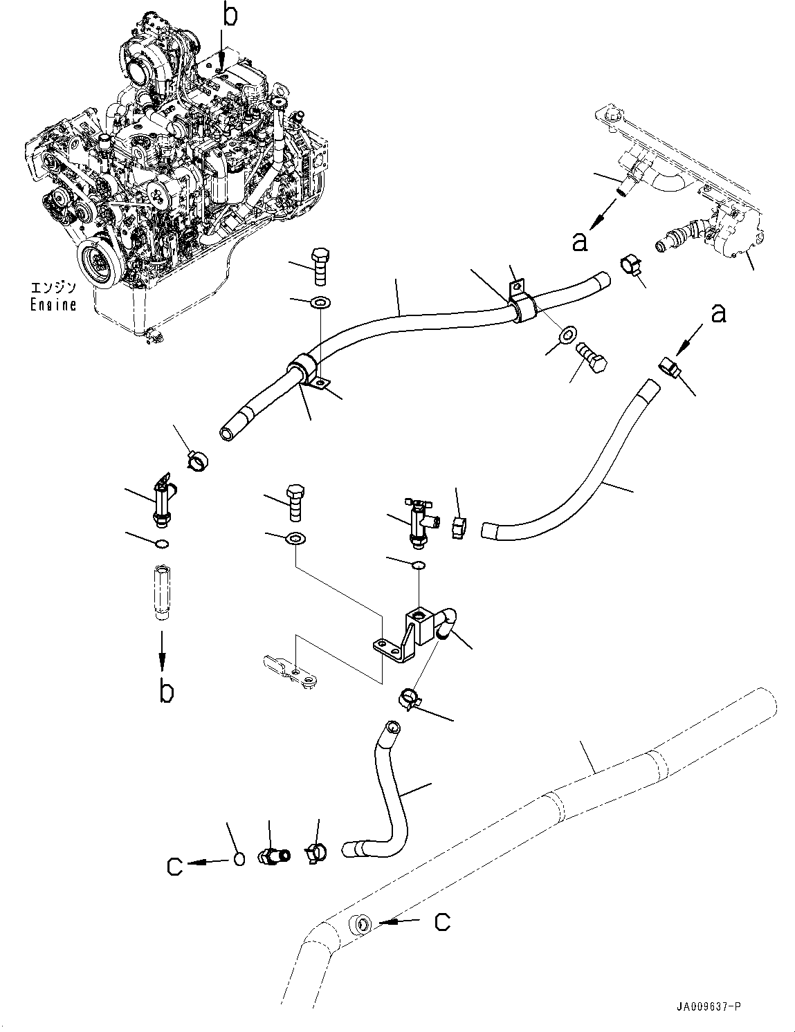 Bulldozers Komatsu / D61PXI-23 S/N 30001-UP(0000712C) / Air Conditioner Piping, Heater Piping (#30001-30618)(K026002 : K0710-001002)