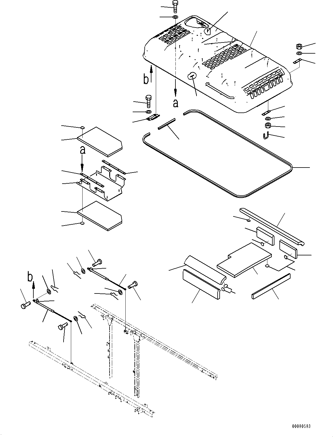 Excavators Komatsu / PC200-8E0 S/N 1118-UP (Hybrid Spec.)(0000719C) / Engine Hood,  (#1118-1170)(M001001 : M1110-001001)