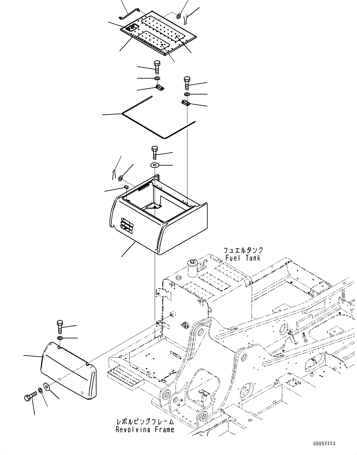 Excavators Komatsu / PC200-8E0 S/N 1118-UP (Hybrid Spec.)(0000719C) / Battery Case (#1118-)(M008001 : M1220-001001)