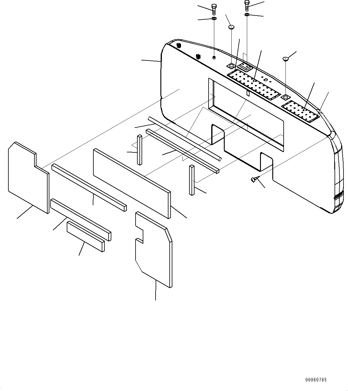 Excavators Komatsu / PC200-8E0 S/N 1118-UP (Hybrid Spec.)(0000719C) / Counterweight (#1118-)(M013001 : M1510-001001)