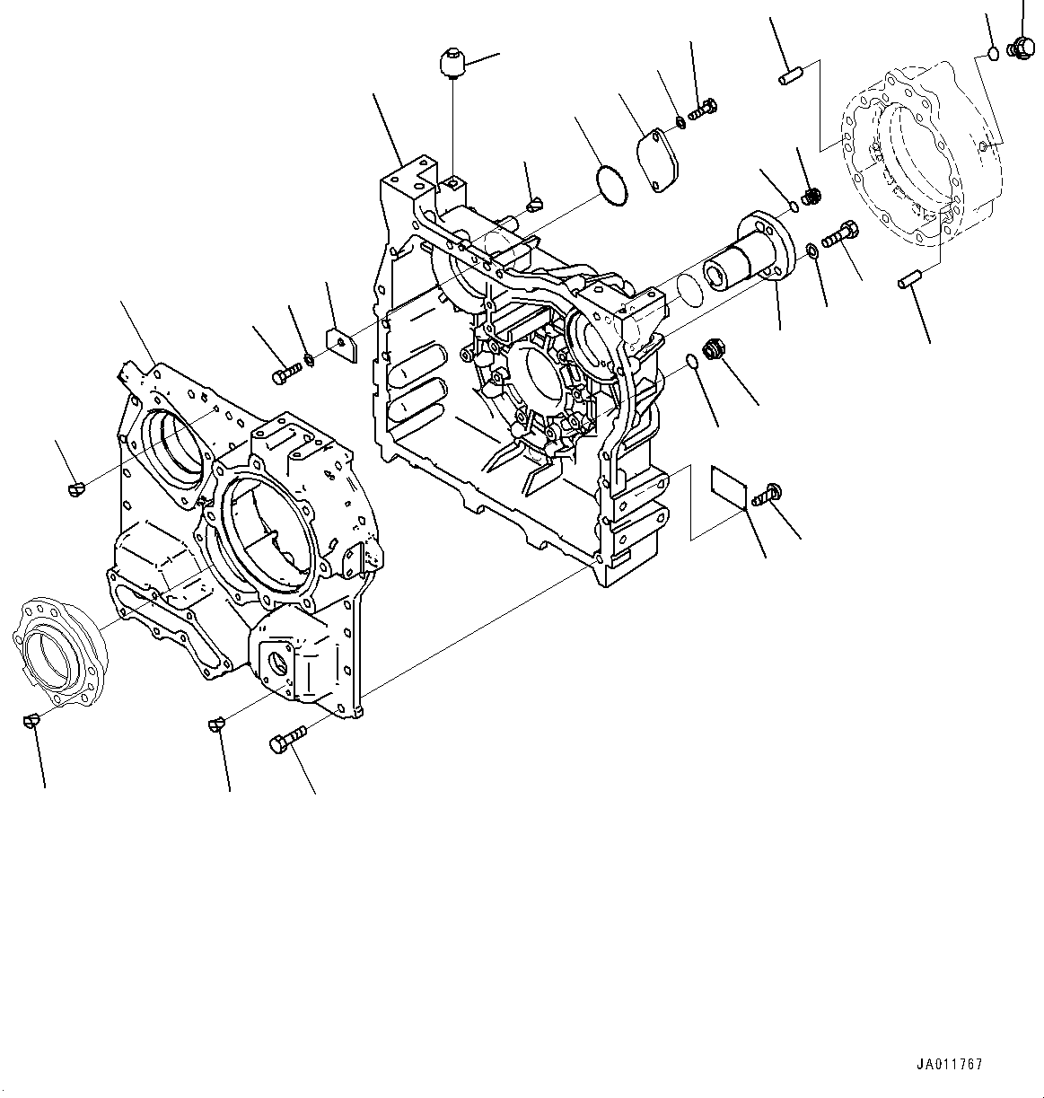 Wheel Loaders Komatsu / WA270-7 S/N 80001-UP(0000729C) / Transfer, Case (#80001-)(F001001 : F2420-001001)