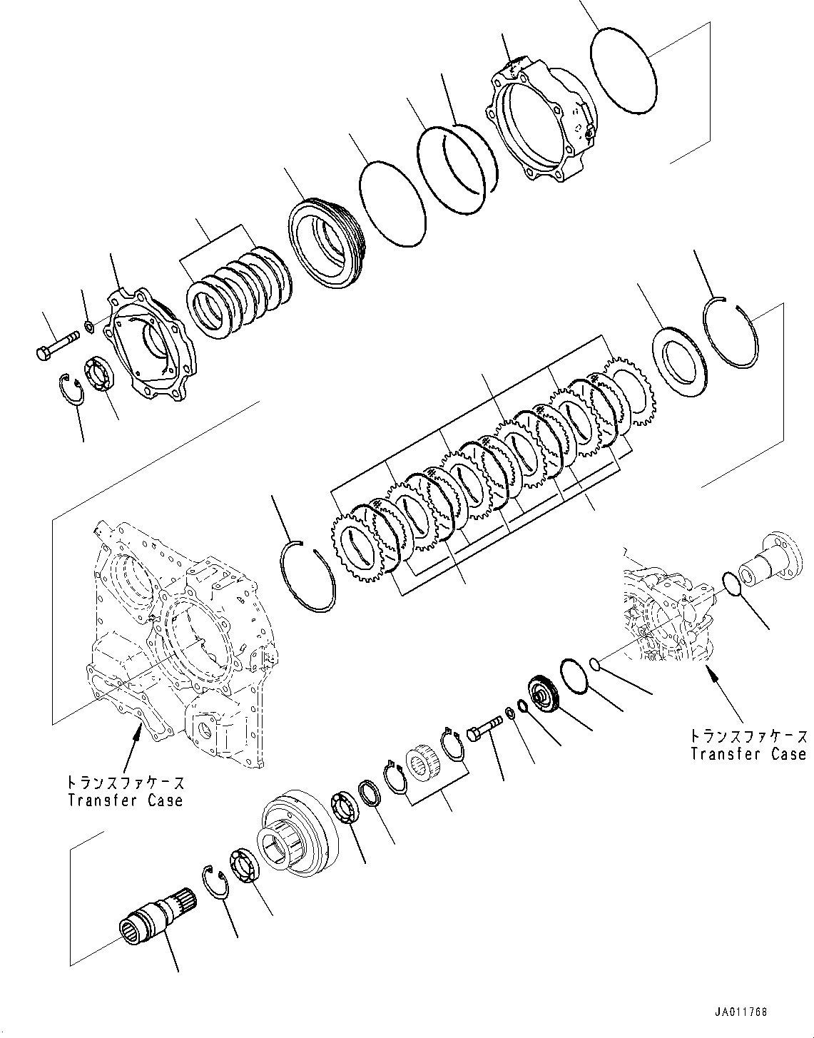 Wheel Loaders Komatsu / WA270-7 S/N 80001-UP(0000729C) / Transfer, Clutch (#80001-)(F001002 : F2420-001002)