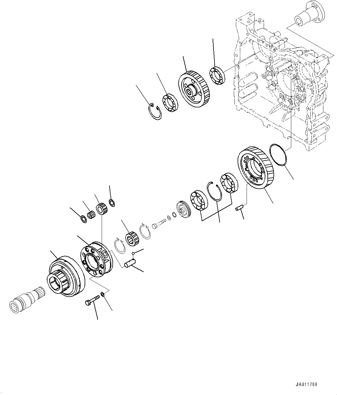 Wheel Loaders Komatsu / WA270-7 S/N 80001-UP(0000729C) / Transfer, Input Shaft (#80001-)(F001003 : F2420-001003)