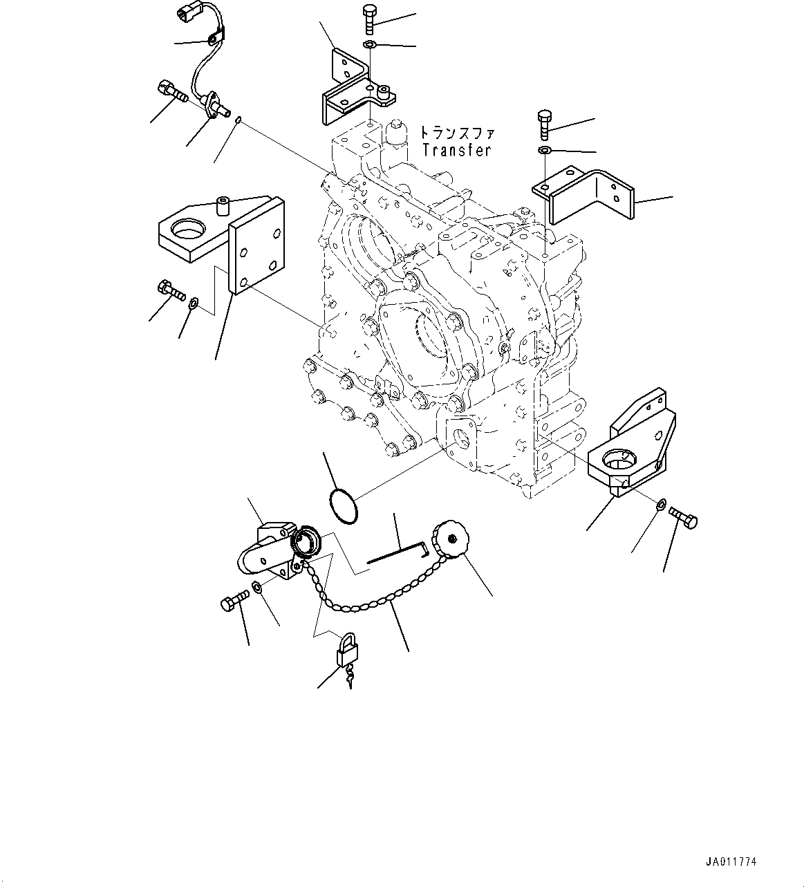 Wheel Loaders Komatsu / WA270-7 S/N 80001-UP(0000729C) / Transfer, Filler Tube (#80001-)(F001007 : F2420-001007)