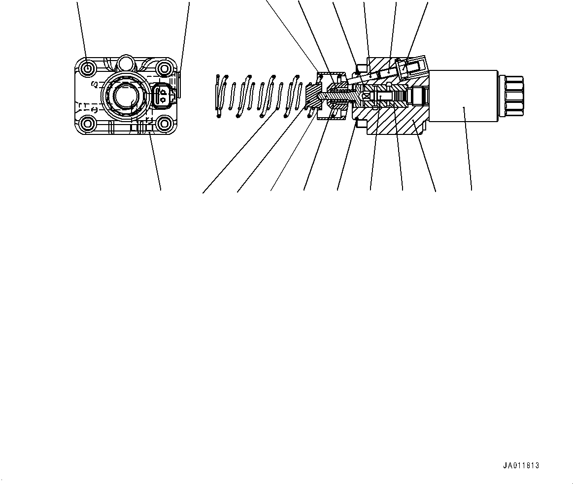 Wheel Loaders Komatsu / WA270-7 S/N 80001-UP(0000729C) / Hydrostatic Transmission (HST) Pump and Motor, Inner Parts, Motor 1 (6/6) (#80001-)(F002029 : F2430-001023)