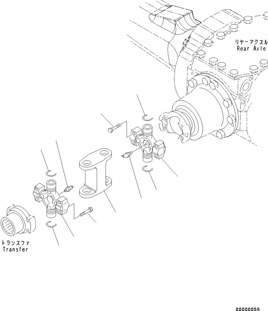 Wheel Loaders Komatsu / WA270-7 S/N 80001-UP(0000729C) / Drive Shaft, Rear (#80001-)(F005002 : F4200-001002)