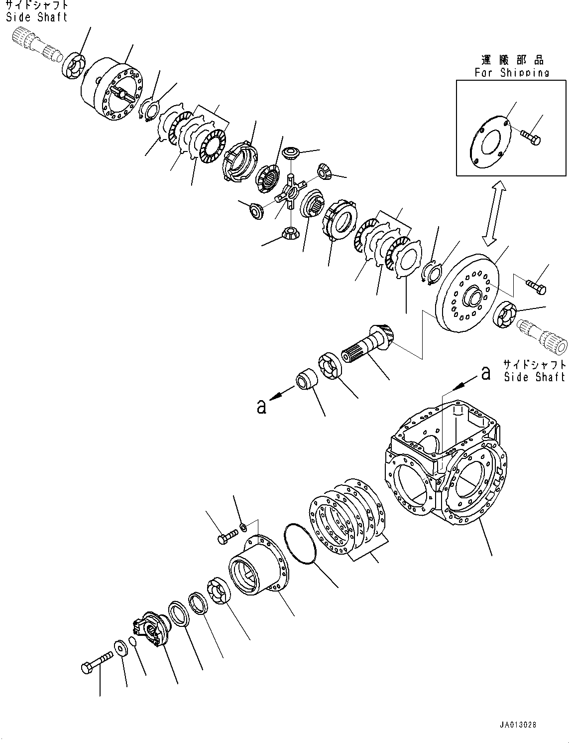 Wheel Loaders Komatsu / WA270-7 S/N 80001-UP(0000729C) / Rear Axle, Differential (#80001-81365)(F010003 : F4500-002003)