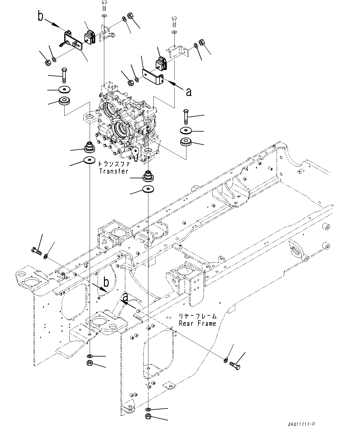 Wheel Loaders Komatsu / WA270-7 S/N 80001-UP(0000729C) / Transfer Case Mounting,  (#80001-80409)(F011001 : F4810-001001)