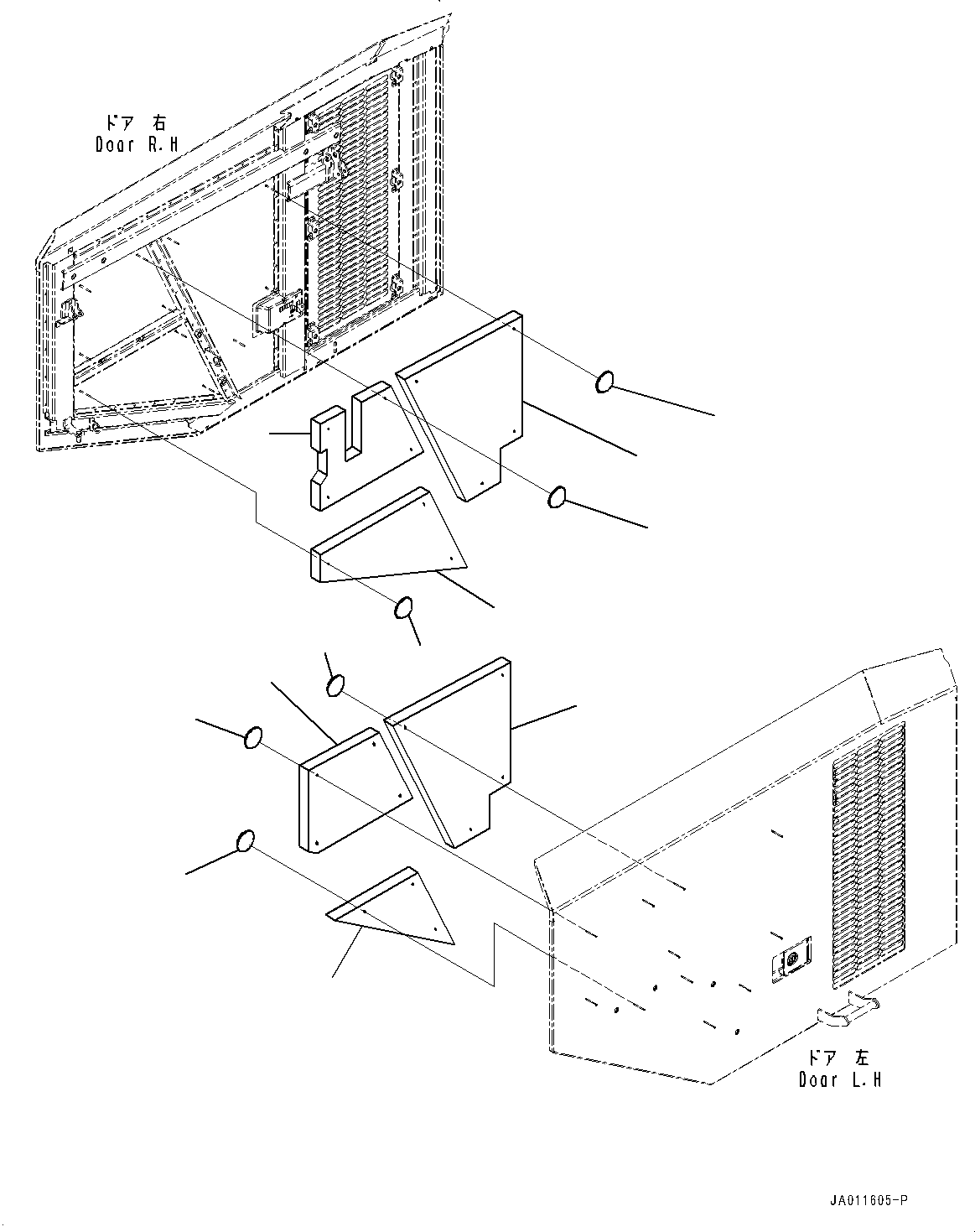 Wheel Loaders Komatsu / WA270-7 S/N 80001-UP(0000729C) / Engine Hood, Door (#80442-)(M001003 : M4100-001002A)