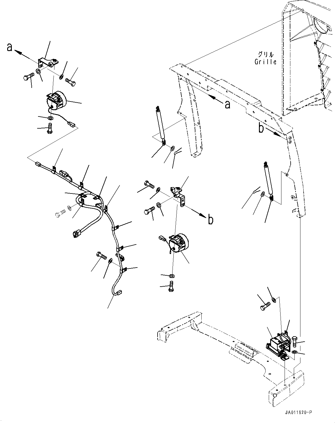 Wheel Loaders Komatsu / WA270-7 S/N 80001-UP(0000729C) / Engine Hood, Grille (#80001-)(M005006 : M4100-003005)