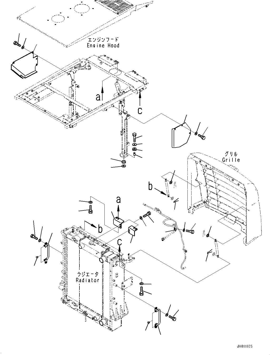 Wheel Loaders Komatsu / WA270-7 S/N 80001-UP(0000729C) / Engine Hood, Cover and Plate (#80001-)(M006009 : M4100-008009)