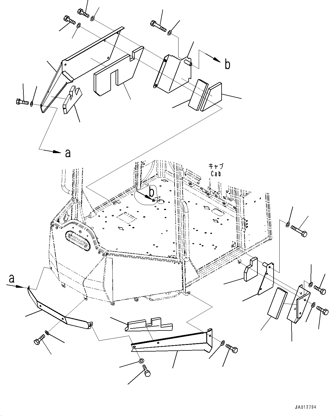 Wheel Loaders Komatsu / WA270-7 S/N 80001-UP(0000729C) / Rear Fender (#80001-)(M009001 : M4200-001001)