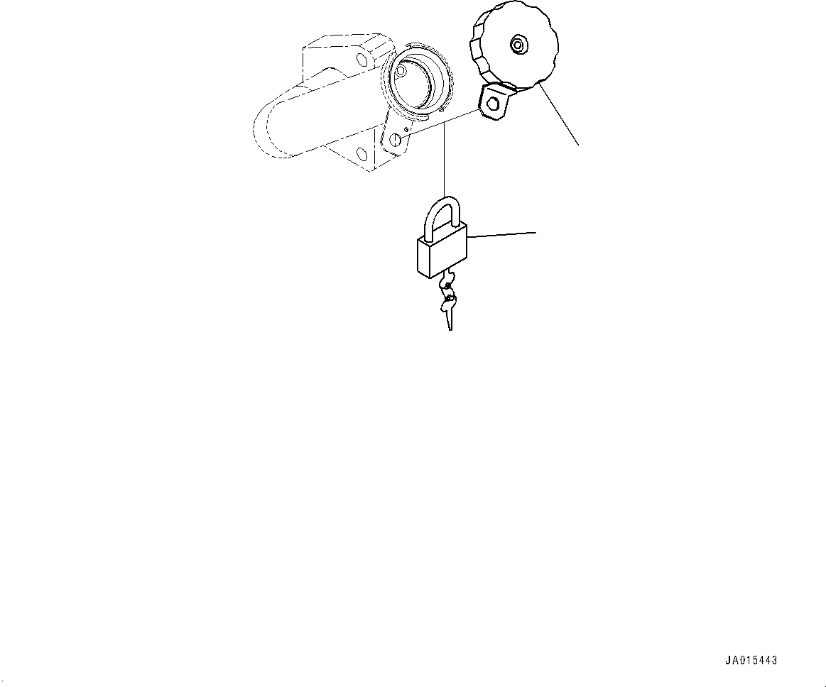 Wheel Loaders Komatsu / WA270-7 S/N 80001-UP(0000729C) / Transfer, Cap, Vandalism Protection (#80001-)(F001008 : F2420-001008)