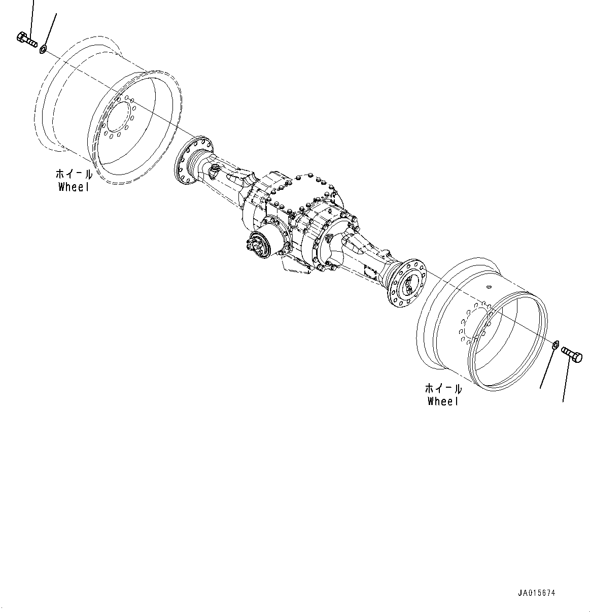 Wheel Loaders Komatsu / WA270-7 S/N 80001-UP(0000729C) / Rear Axle, Mounting (#80001-)(F009007 : F4500-001006)