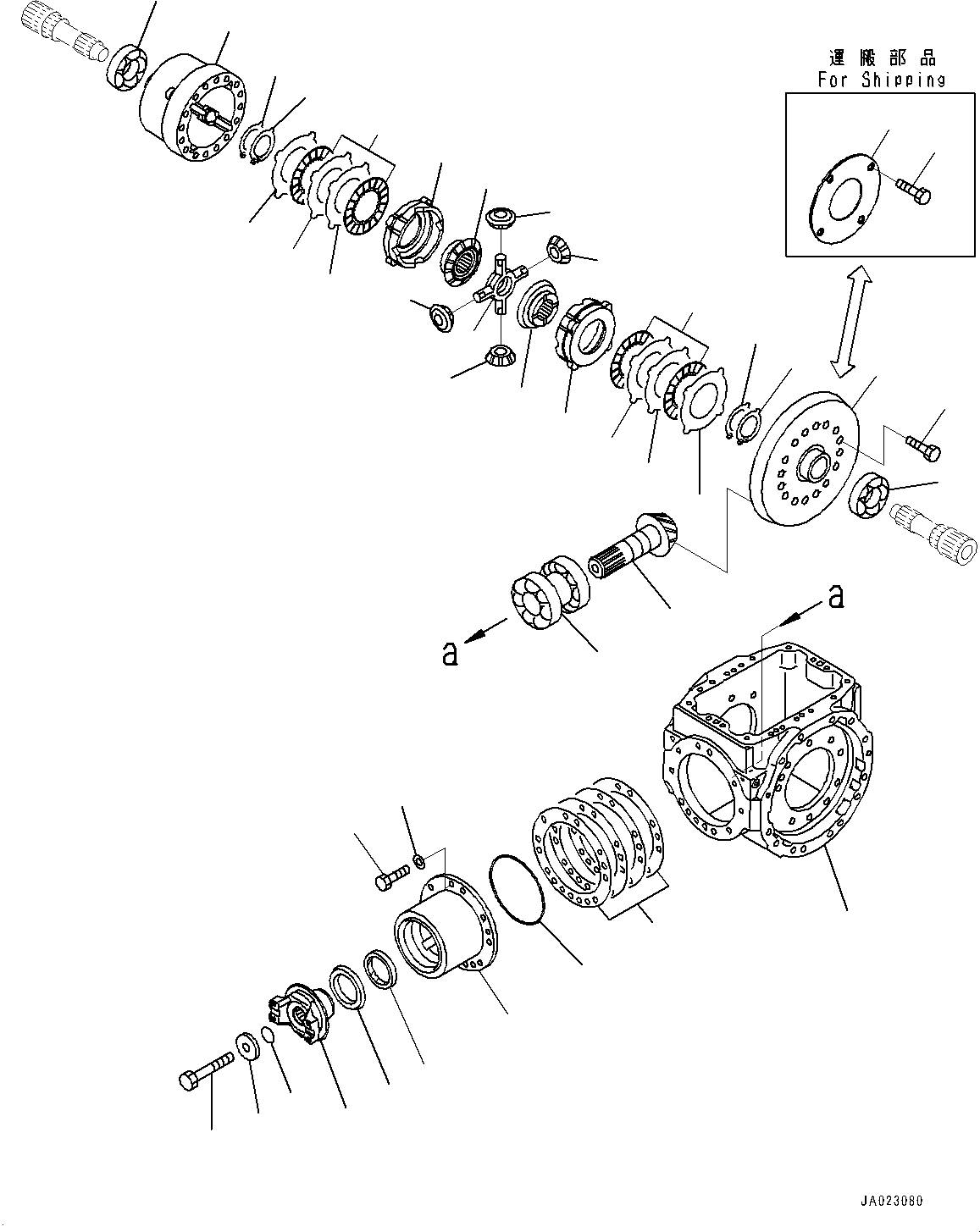 Wheel Loaders Komatsu / WA270-7 S/N 80001-UP(0000729C) / Rear Axle, Differential (#81366-)(F010004 : F4500-002003A)