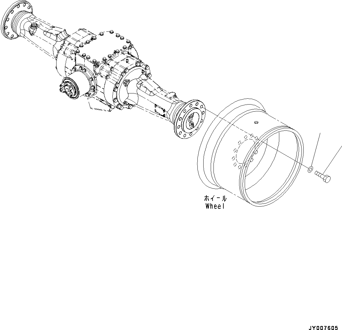 Wheel Loaders Komatsu / WA270-7 S/N 80001-UP(0000729C) / Rear Axle, Mounting (#80001-)(F010007 : F4500-002006)