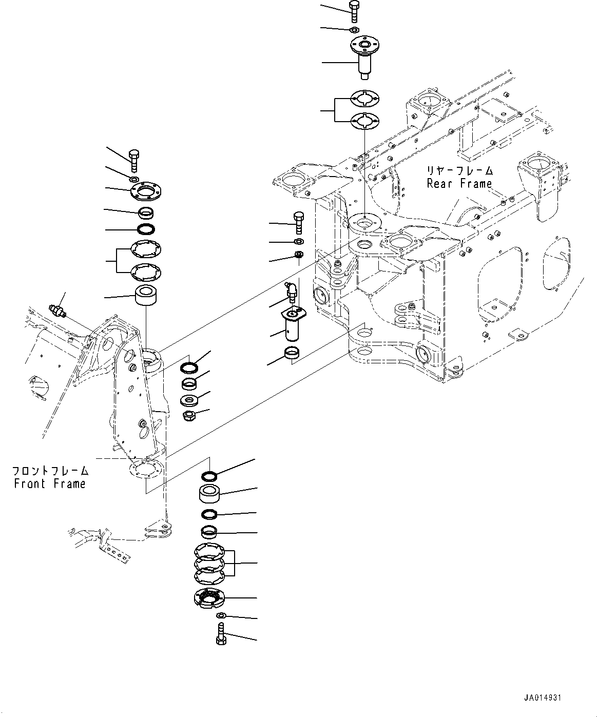 Wheel Loaders Komatsu / WA270-7 S/N 80001-UP(0000729C) / Hinge Pin (#80001-)(J008001 : J4130-001001)