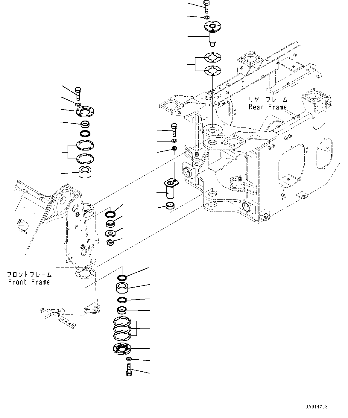 Wheel Loaders Komatsu / WA270-7 S/N 80001-UP(0000729C) / Hinge Pin (#80001-)(J009001 : J4130-002001)